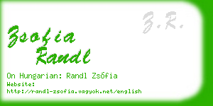 zsofia randl business card